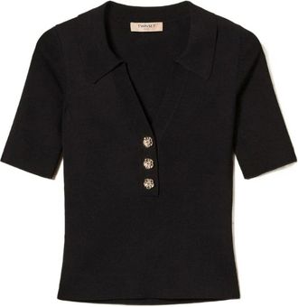 Twinset Donna, Top, Nero, XS, new