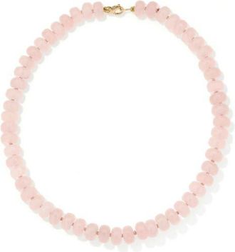 Adina Reyter Rose Quartz Beaded Necklace in 9K Yellow Gold at Nordstrom