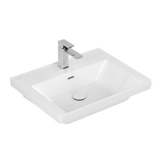 Villeroy & Boch Subway 3.0 meubelwastafel - 60x47cm - 1 kraangat met overloop wit