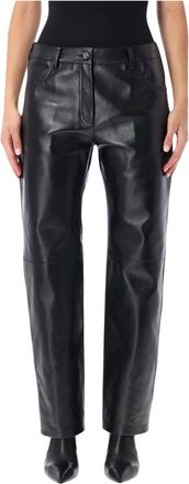 Magda Butrym Leather Pant - female - Magda Butrym - Leather Trousers - Black - S - Trousers