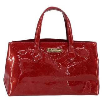 Louis Vuitton Wilshire Monogram Vernis Red Patent_Leather Handbag (Pre-Owned)