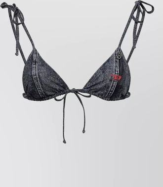 Diesel tatiana denim look triangle bikini top