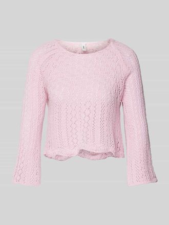 Only Cropped Strickpullover mit Baumwoll-Anteil Modell NOLA in Rosa, Gr&ouml;&szlig;e L