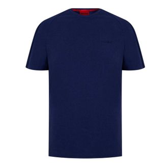 HUGO BOSS Hugo Heren T-shirt met tape (Donkerblauw)