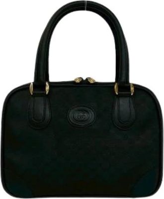 Gucci Pre-owned Vintage Boston Bag - Dames - Vintage Handtas - Zwart - ONE Size - Leer - Vintage