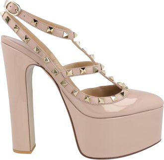 Valentino Rockstud Patent Leather Platform Pumps