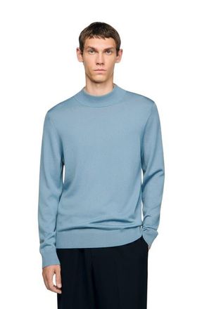 Sandro Wool sweater with high neck in Chambray at Nordstrom, Size Xx-Large