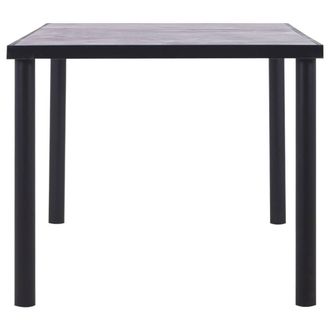 Berkfield Home Modern Dining Table Black & Concrete Grey 180x90x75 cm MDF | Size: 180 x 90 x 75 cm