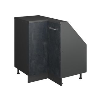 Vicco Armario Para Techo Inclinado Armario De Esquina Rion, Hormig&oacute;n Negro/antracita, 75.6 X 81.6 Cm Con 1 Puerta, Vicco