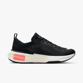 Nike Womens Zoomx Invincible Run Flyknit 3 Running Shoes In Black Dark Grey White