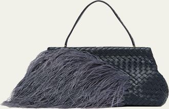 Bottega Veneta 1998 Feather Leather Shoulder Bag