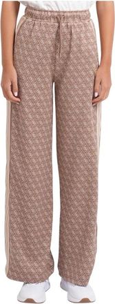 Guess Logo Track Pants - Dames - Sweatpants - Beige - S - Polyester - Broeken