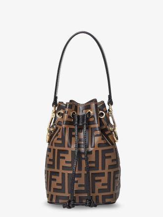 Fendi Borsa a secchiello Mini Mon Tresor in pelle con motivo FF all-over - FENDI - gender_Woman