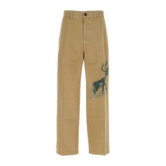 Incotex Straight Trousers, male, Brown, Size: W31 Camel Cotton Pant