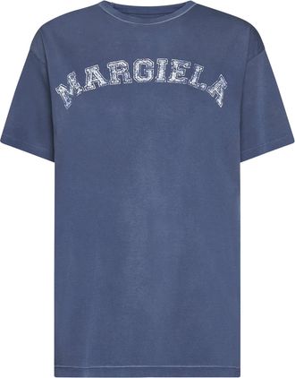 Maison Margiela Crewneck T-shirt With Logo Lettering Print