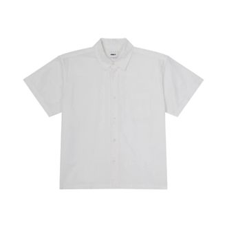 Obey Wire SS Shirt - Heren - Korte mouwen Overhemden - Wit - S - Katoen - Overhemden