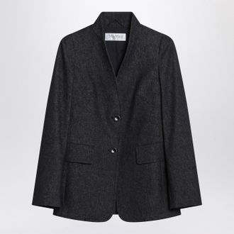 Max Mara Midnight Blue Jacke im Baumwoll -Denim -Effekt