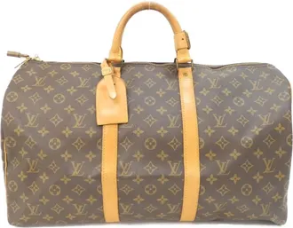 Louis Vuitton Monogram Marron Coated Canvas Boston Bag (Pre-Owned)