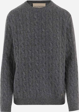Valentino Womens Wool Sweater Grey