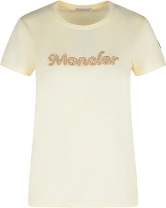 Moncler Cream Cotton T-Shirt