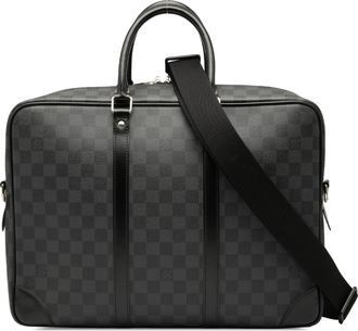 Louis Vuitton Black Damier Graphite Porte Documents Voyage PM