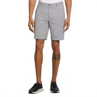 Van Heusen Essential Twill Straight Fit Casual Shorts In Light Gray