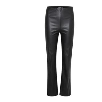 Soaked In Luxury Black Straight-Leg Trousers with Pressed Creases - female - Soaked in Luxury - Wide Trousers - Black - L - Trousers
