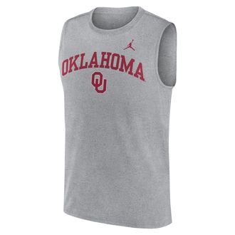 Nike Oklahoma Primetime Arch Legend Nike Mens Dri-FIT College Muscle Tank Top in Grey | 0JB306GOKN-G1M