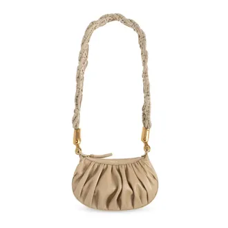 Balmain Cross Body Bags, female, Beige, Size: ONE SIZE &Eacute;b&egrave;ne Mini Shoulder Bag