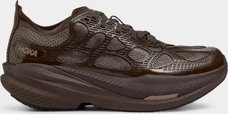 Hoka One One Womens Mach X Cage chocolate brown running shoes Women