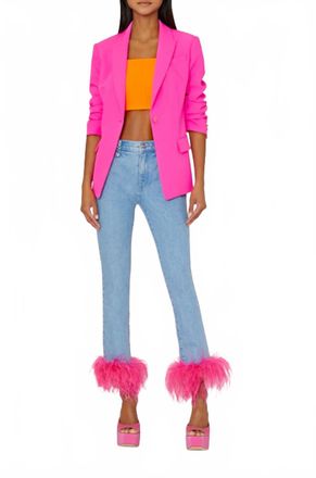 Milly Skinny Gale Feather Jean In Blue