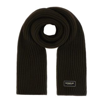 Dondup Ribbed Wool Scarf - male - Dondup - Winter Scarves - Brown - ONE SIZE - Accessories