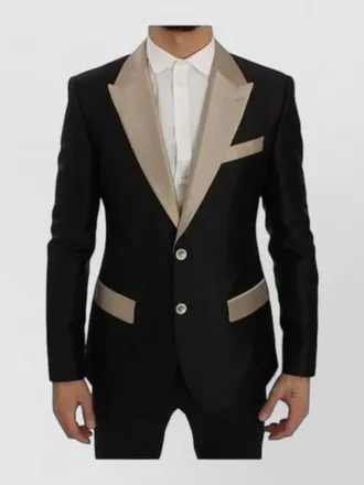 Dolce & Gabbana silk two piece tailored suit jacket