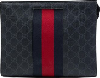 Gucci Pre-owned Gucci GG Supreme Web Clutch Unisex 9C9DBE7I2U67ARZY