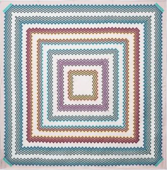 Missoni Pa&ntilde;uelo de sarga de seda en zigzag