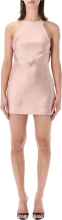Andamane Carmen Satin Draped Open Dress