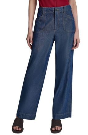 DKNY Wide Leg Ankle Jeans in Crosby Wash at Nordstrom, Size 6