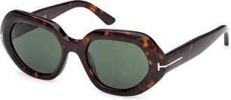 Tom Ford Ft 1317 52N Zonnebrillen - Dames - Zonnebrillen - Bruin - 51 MM - Accessoires