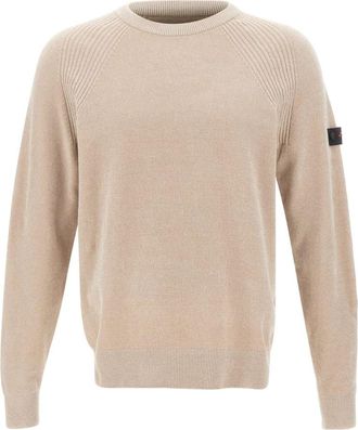 Peuterey Sironi 01 Trui - Heren - Ronde hals truien - Beige - S - Polyester - Truien & Vesten
