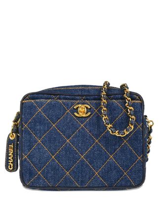 Chanel 1996-1997 denim quilted mini bag - Blue