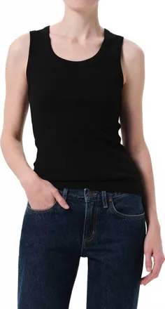 A Gold E Poppy Tank In Black
