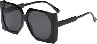 Generic Large Frame Womens Sunglasses Outdoor Vacation Mens Sports Sun Glasses(Black)