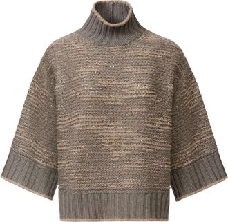 Fabiana Filippi Jersey de Cuello Alto Platinum - Knitwear - Mujer - Beige - S