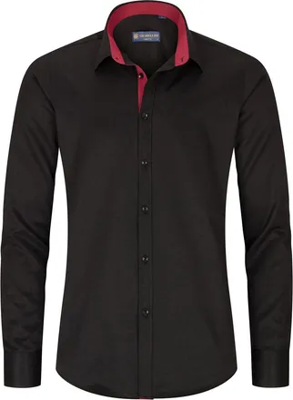 TruClothing Black Button Down Cuff Long Sleeve Shirt