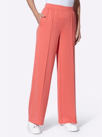 Heine Sweathose HEINE, Damen, Gr. 34, Normalgr&ouml;ssen, grapefruit, 55% Viskose, 40% Polyester, 5% Elasthan, unifarben, Hosen Sweathose