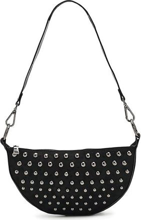 Think Royln Superstar Cross Body Handbags Black Luxe Seude, Polyester