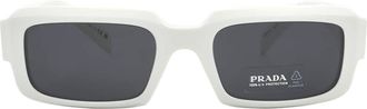 Prada Dark Gray Rectangular Mens Sunglasses PR 27ZS 17K08Z 54