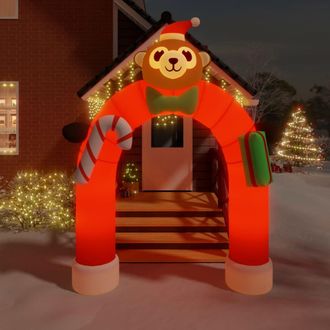 vidaXL Puerta De Arco Inflable De Navidad Con Led 380 Cm Vidaxl