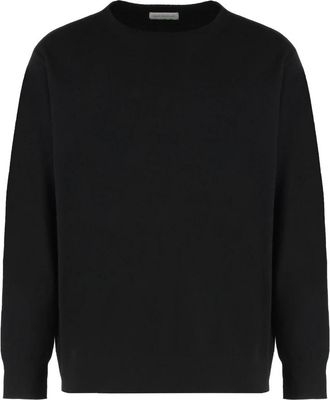 Dries Van Noten Truien - Heren - Cashmere truien - Zwart - L - Truien & Vesten