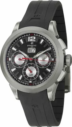 Perrelet Big date Chronograph Automatic Black Dial Mens Watch A5003/2